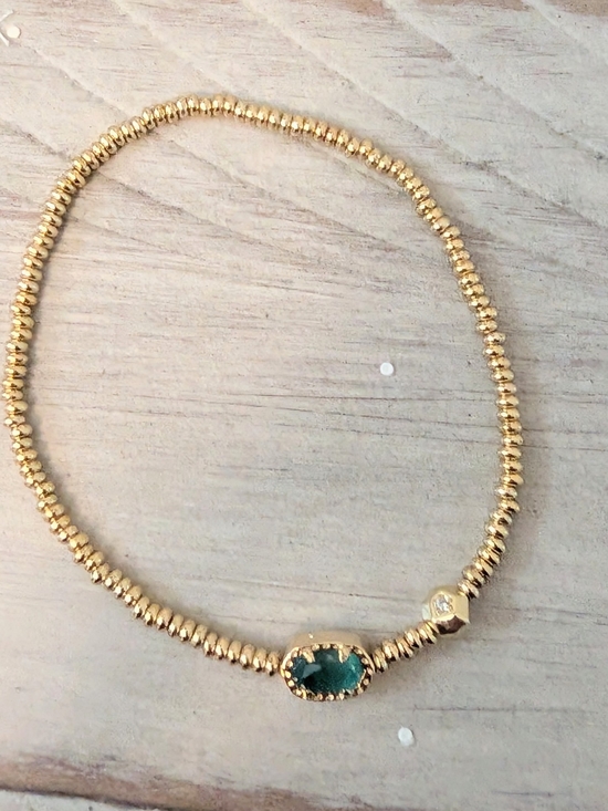 Kendra Scott Jewelry - Kendra Scott Emilie Beaded Stretch Bracelet Green